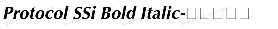 Protocol SSi Bold Italic字体转换